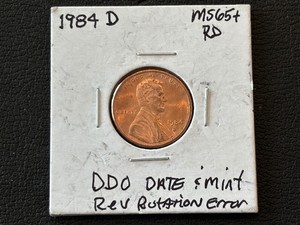 1984-D Lincoln Cent Error