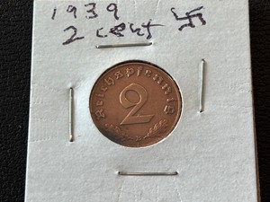 1939-B Third Reich 2 Reichspfennig