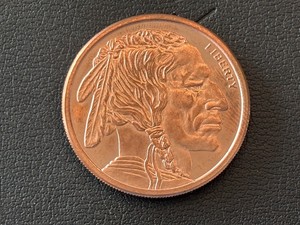 1 Ounce .999 Fine Copper Round