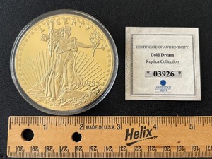 Jumbo Gold Plated Coin