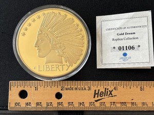 Jumbo Gold Plated Coin