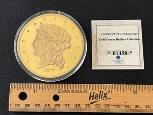 Jumbo Gold Plated Coin