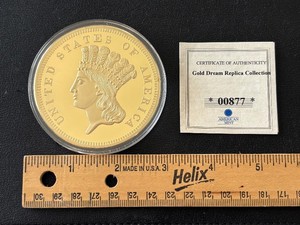 Jumbo Gold Plated Coin