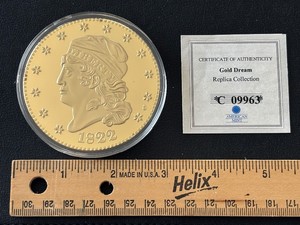 Jumbo Gold Plated Coin