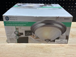 2 Light Flush Mount Ceiling Fixture