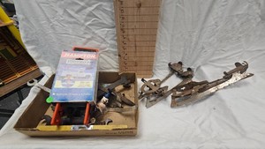 Lot of Vintage wrenches and Intage Ice Skates