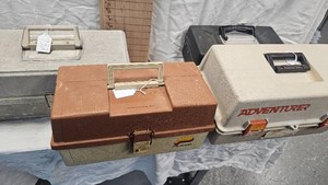 Lot of 4 Tackle Boxes and Contents
