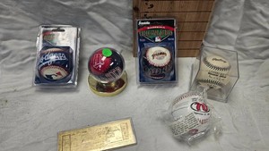 Various Collector Baseballs, 70McGwire,Dodgers, Padres, Busch Stadium Ticket