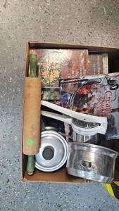 Lot of Various Cooking Vessels, Cook Books, and Accessories