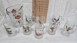 Schmidt Beer Pitcher and 11 mugs