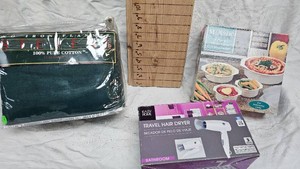8pc Microwave Cookware, Full Flannel Sheet Set,Travel Hairdryer