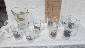 Schmidt Pitcher and 8 Mugs