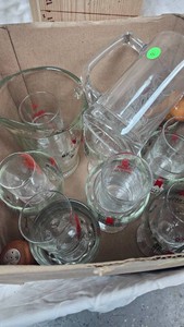 Michelob Pitcher and Goblet Glasses and Miller Glasses