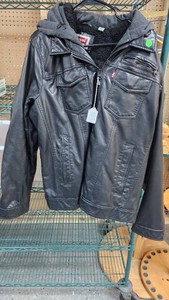 Levi Soft Leather Coat, Size XL