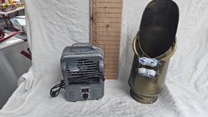 Space Heater and Umbrella Stand as Shown