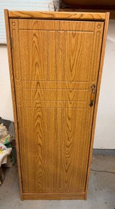 Faux Oak Storage Cabinet 18 X 15 X 48 in