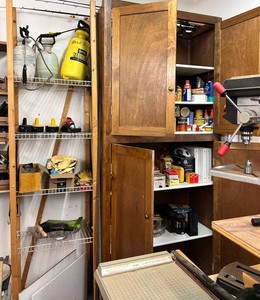 Mixed Lot Workshop Supplies, Tools & Cabinet Contents