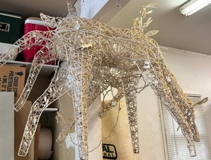 Wireframe Reindeer Light Figures (Lot of 2) - Untested