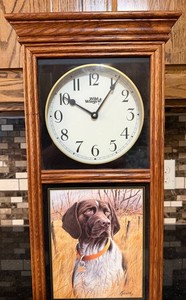 Wild Wings Dog Wall Clock With Framed Print