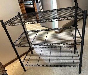 Black Wire Shelving Unit 36 X 18 X 34 in