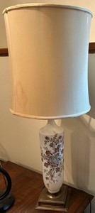Vintage Hand-Painted Glass Lamp