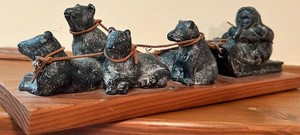 Big Wolf Stone and Marble Wolf Sculpture Group