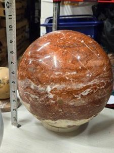 50lbs Polished Solid Red Jasper Sphere 10