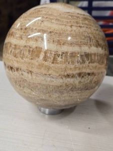 6.4lbs Polished Solid Banded Aragonite Sphere 5