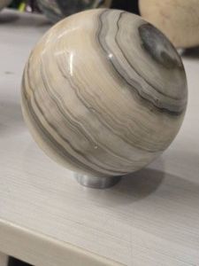 5lbs Polished Solid Banded Zebra Jasper Sphere 5