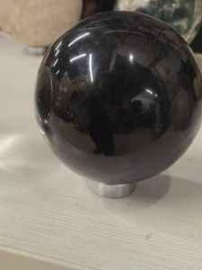 4lbs Polished Solid Black Obsidian Sphere 4