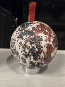 2.4lbs Solid Garnet in Granite Sphere 3 12