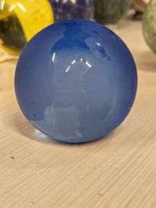 1.2lbs Polished Solid Blue Earth World Globe Sphere 3 14