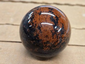 Polished Solid Mahogany Obsidian Sphere 2 14
