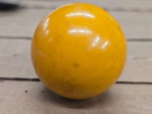 Polished Solid Yellow Glass Sphere 2 14