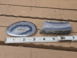 Brazilian Agate Slice  Blue Lace Agate Lapidary Slab