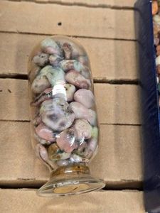 Lot of (1 Glass Jar) Tumbled Rocks