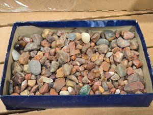 Lot of (1 Tray) Unpolished Pebbles (assorted)