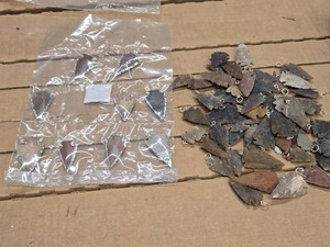 Lot of (34) Arrow Head Necklace Pendants