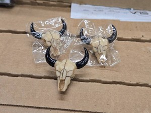 Lot of (3) Resin Bull Heads 2