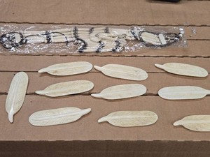 (10) Feather Pendants  (1) 16 Beaded Choker