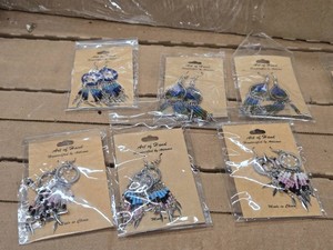 Lot of (6 Pair) Handcrafted Earrings by Art of Hand