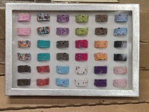 Lot of (36) Beaded Rings
