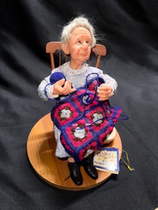 Richard Simmons Nanas Family Clara Doll by Annie Wahl w Rocking Chair