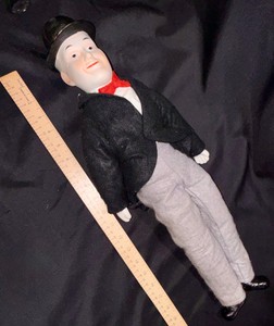 Vintage Stan Laurel Character Doll  Laurel & Hardy Bowler Hat Figure