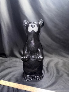 Standing Black Bear Figurine  Painted by local Minnesota artist. 