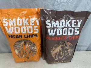 2 New Bags of Smokey Woods Grilling BBQ Wood Chips