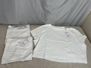 3 New Ladies Crew Neck Crop Top T-Shirts - Size 4X