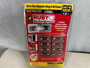 8 New Pairs of Ruby Monkey Magnets