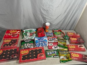 Assorted Candy, Chocolate Cherries, Dots, Junior Mints, Haribo, Tootsie Rolls, and More
