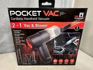 New Rechargeable Pocket Vac Blower and Vacuum